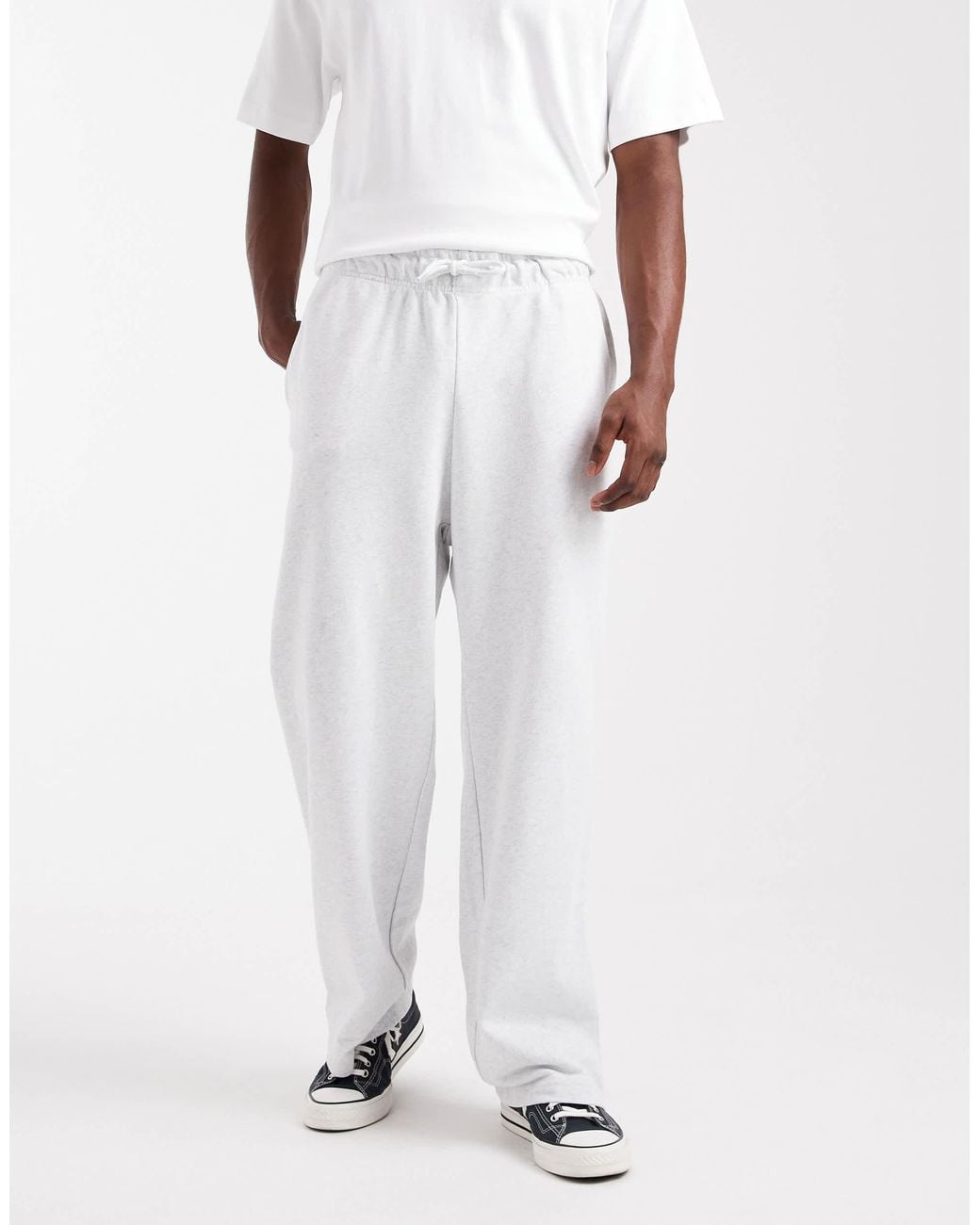 Jack & Jones White Loose Sweatpants for men