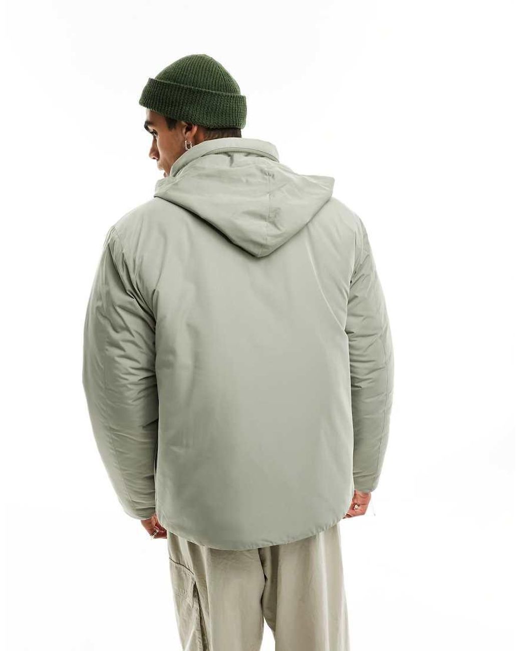 ASOS Gray Utility Puffer Jacket for men