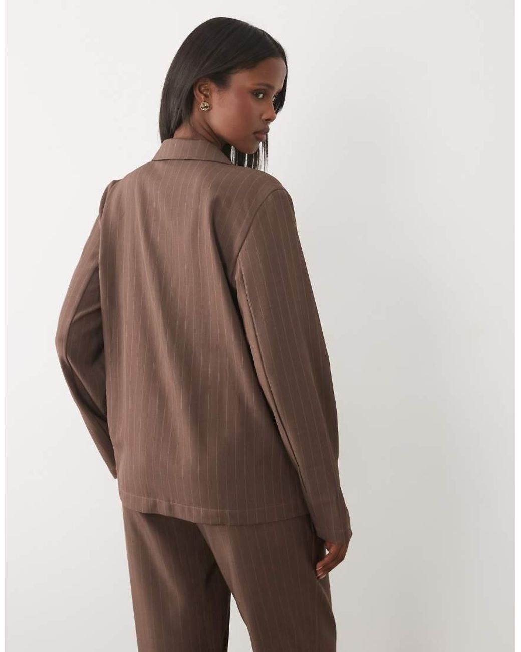 Vila Brown Oversized Tailored Blazer Co-ord