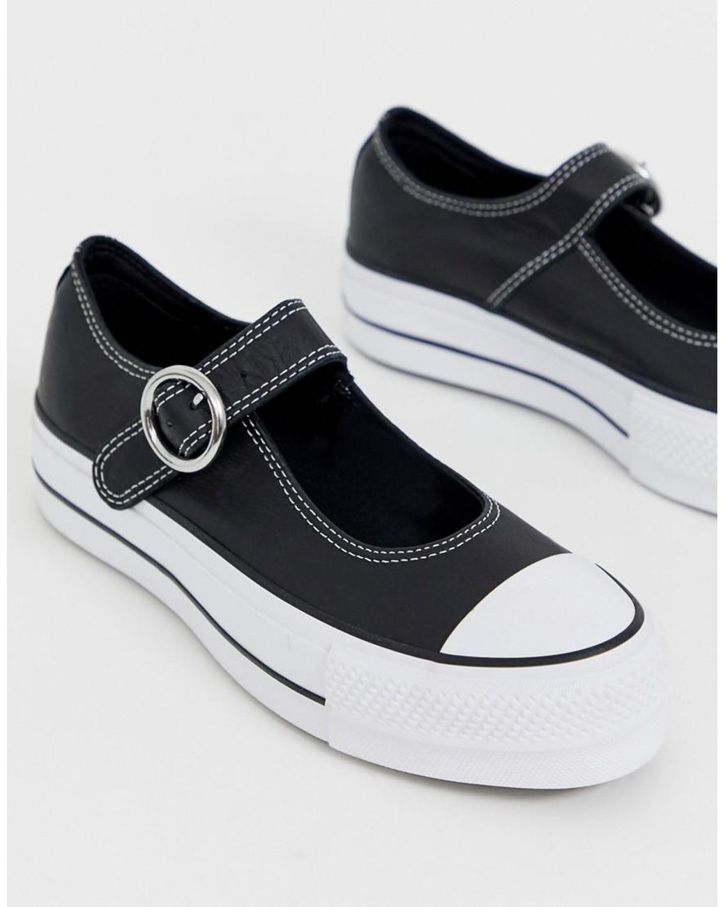 Converse Chuck Taylor Mary Jane Black Shoes | Lyst