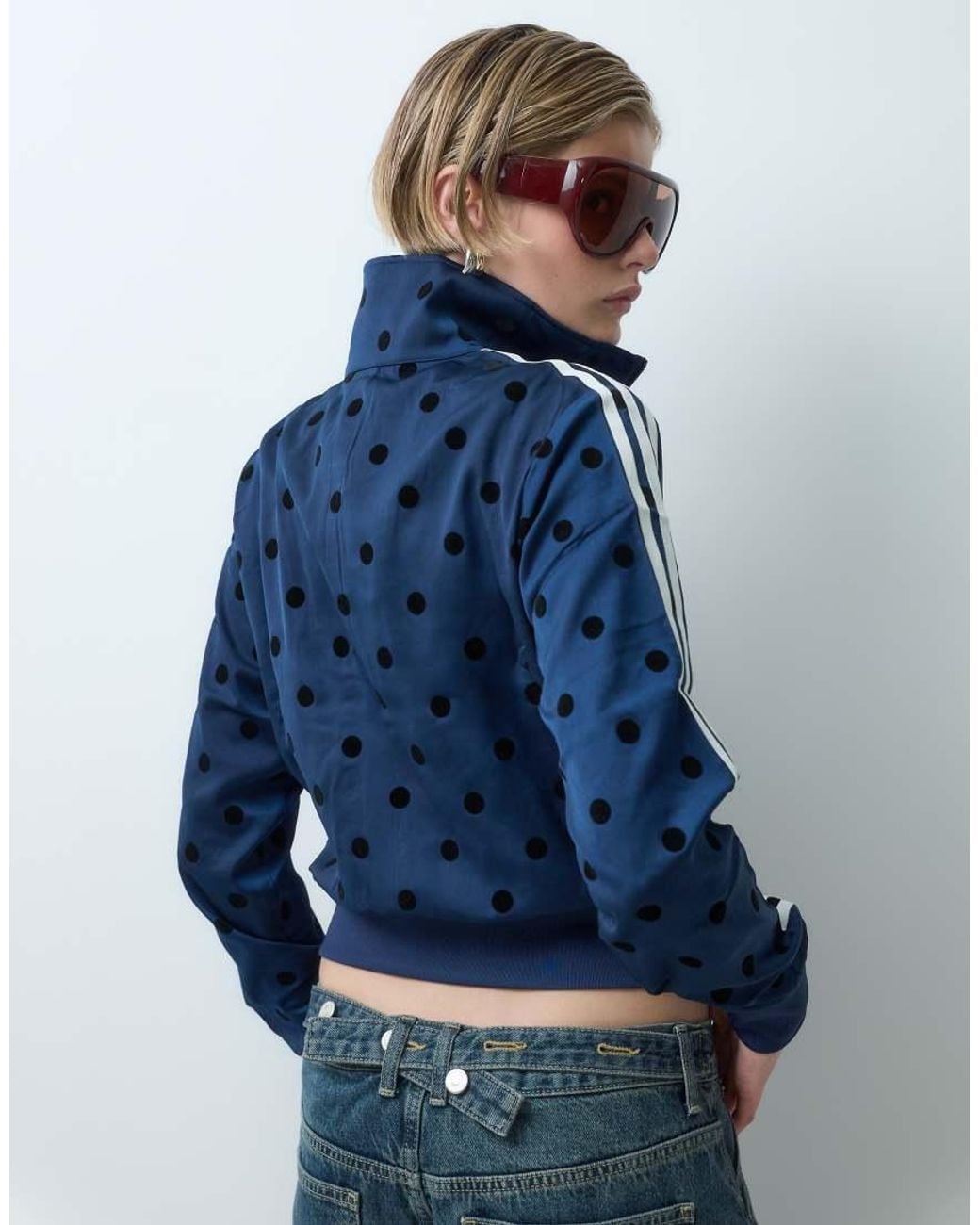 Adidas Originals Blue Satin Track Top