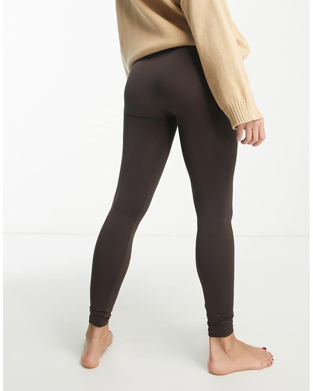 Mama.licious Brown Mamalicious Maternity Seamless leggings