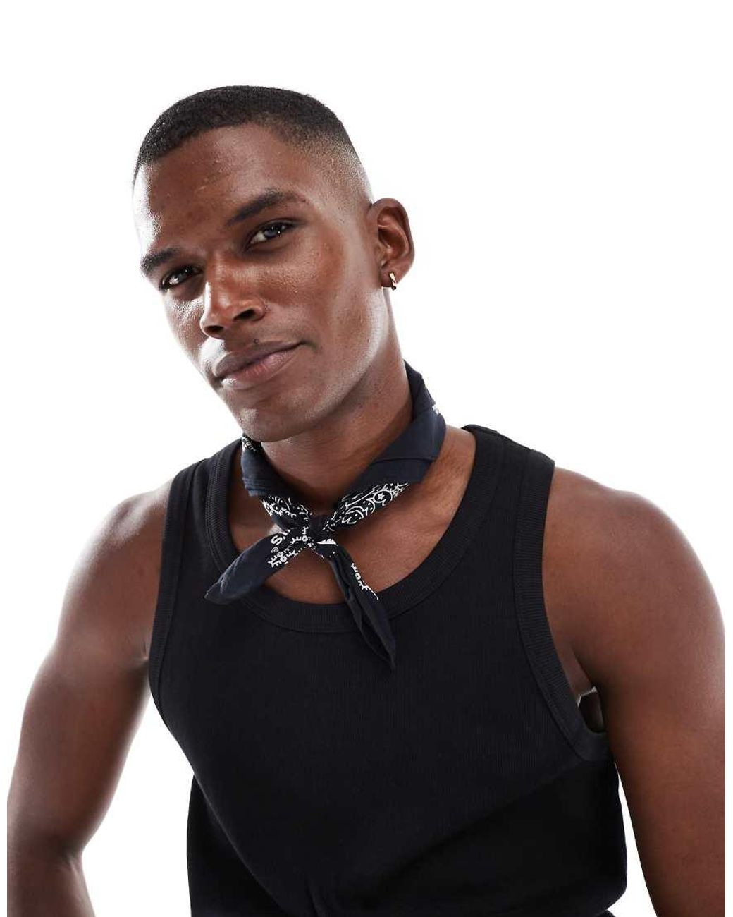 Levi's Black Paisley Print Bandana for men