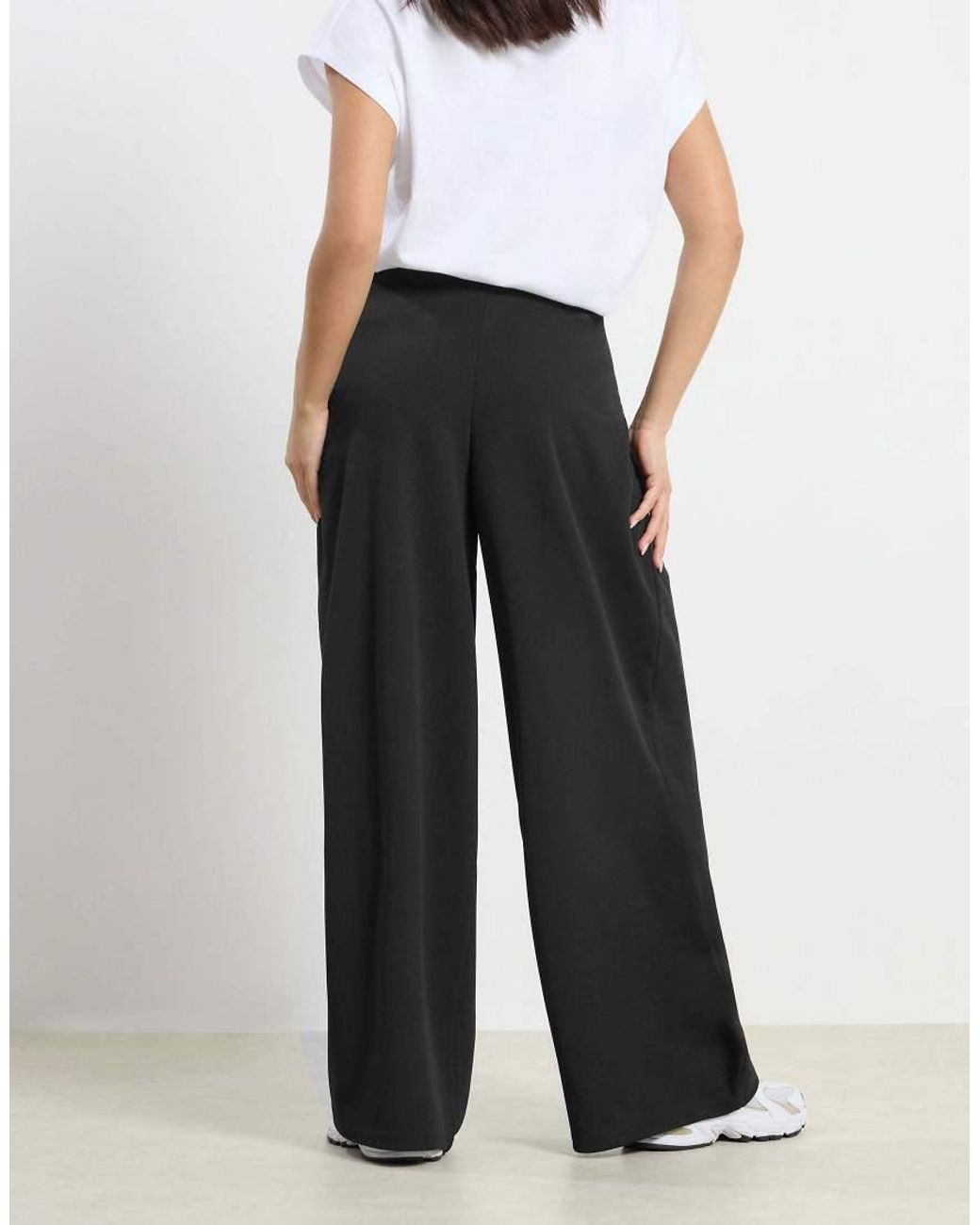 PixieGirl Blue Petite Pleated Wide Leg Trousers