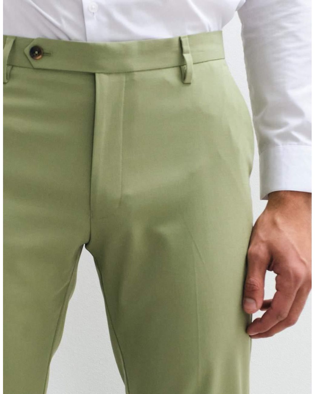 ASOS Green Slim Suit Trousers for men