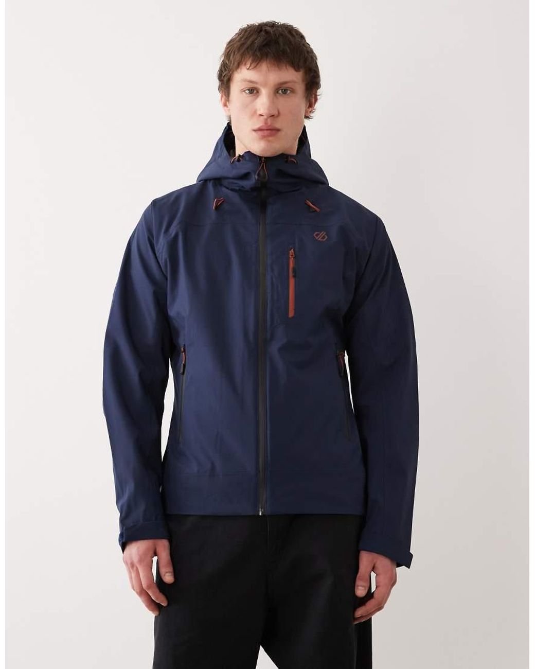 Dare 2b Blue Waterproof Hooded Torrek Iii Jacket for men