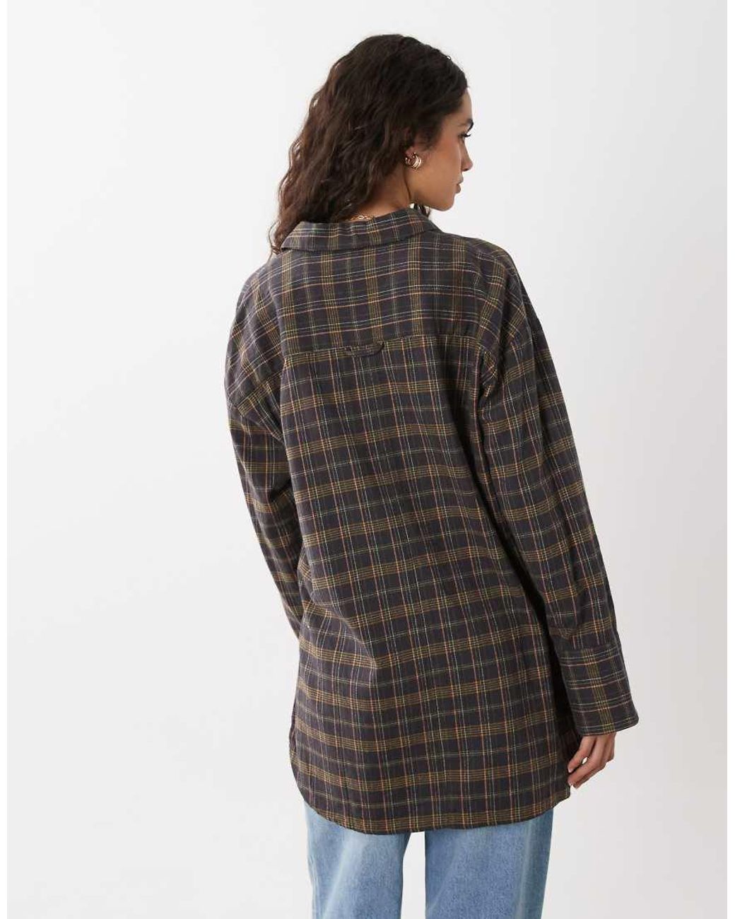 ASOS Black Washed Check Shirt