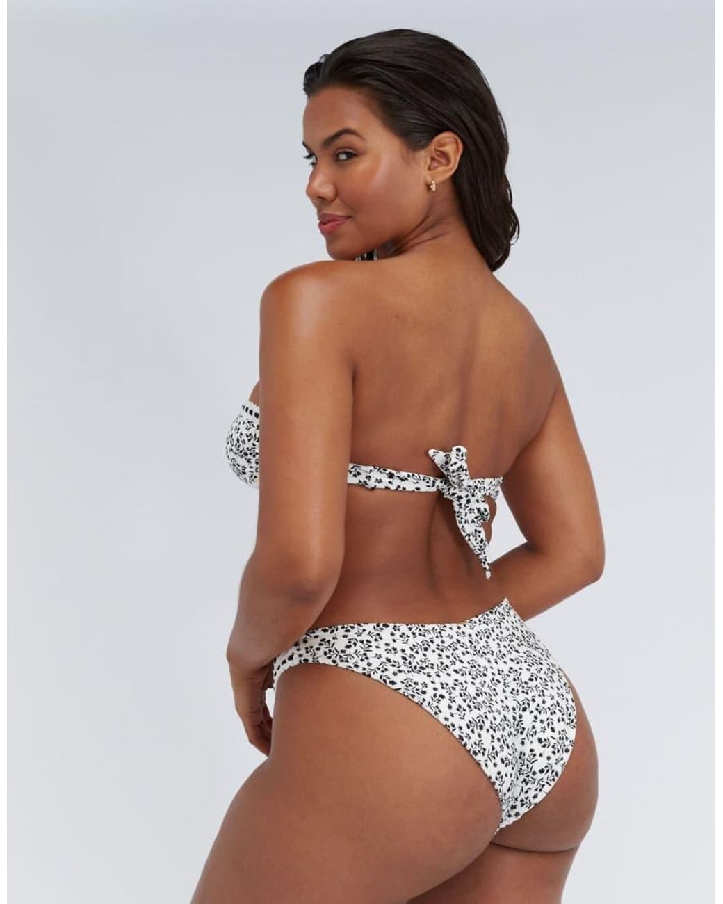 Boux Avenue Brown Samoa Brazilian Bikini Bottoms Summer Broderie Swimwear