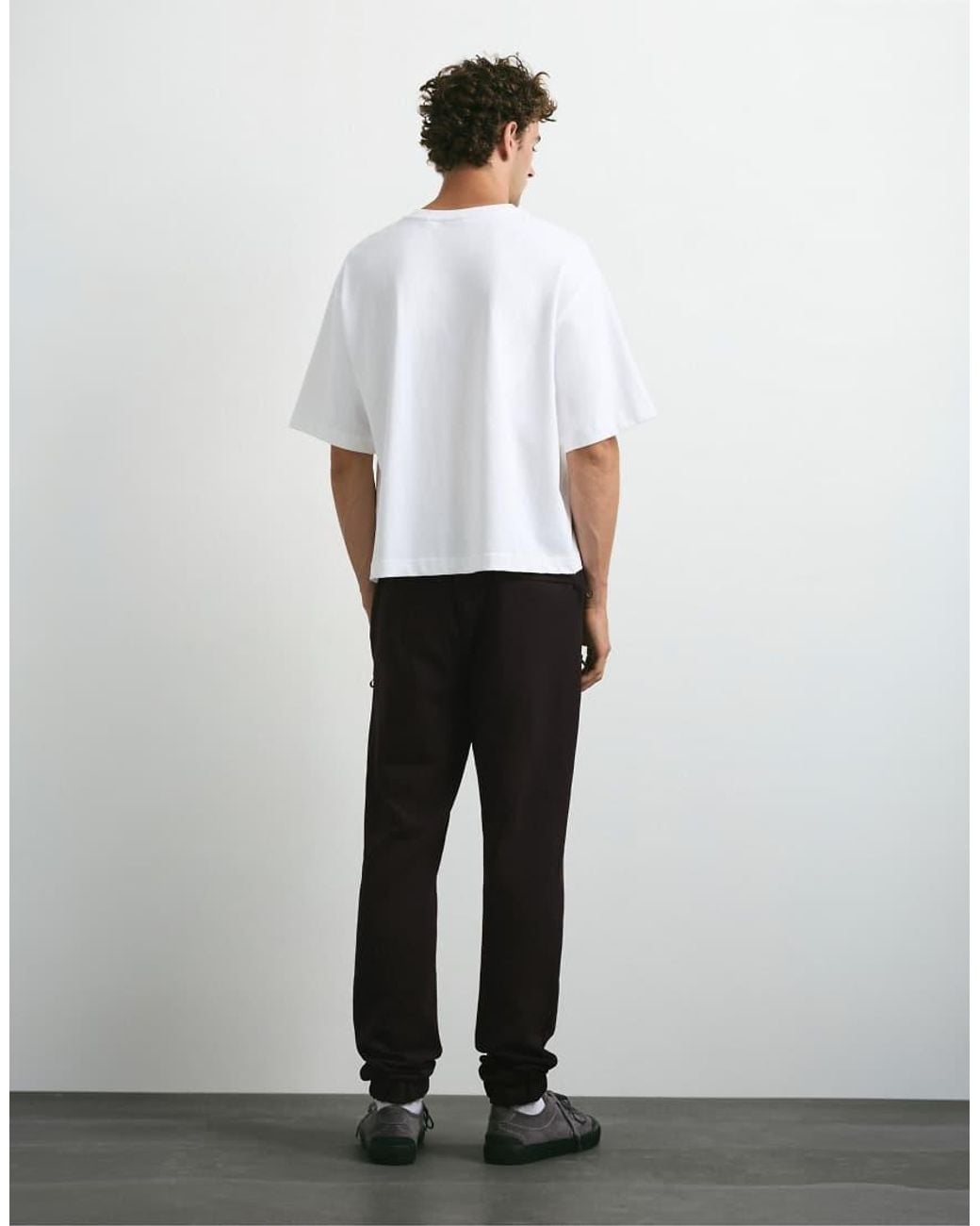 Pull&Bear White Stwd Technical joggers for men
