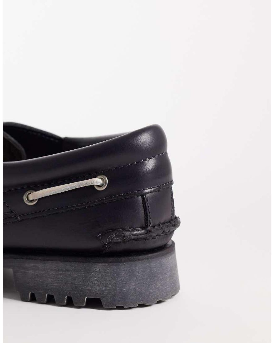 Timberland Black Authentic 3 Eye Boat Shoe for men