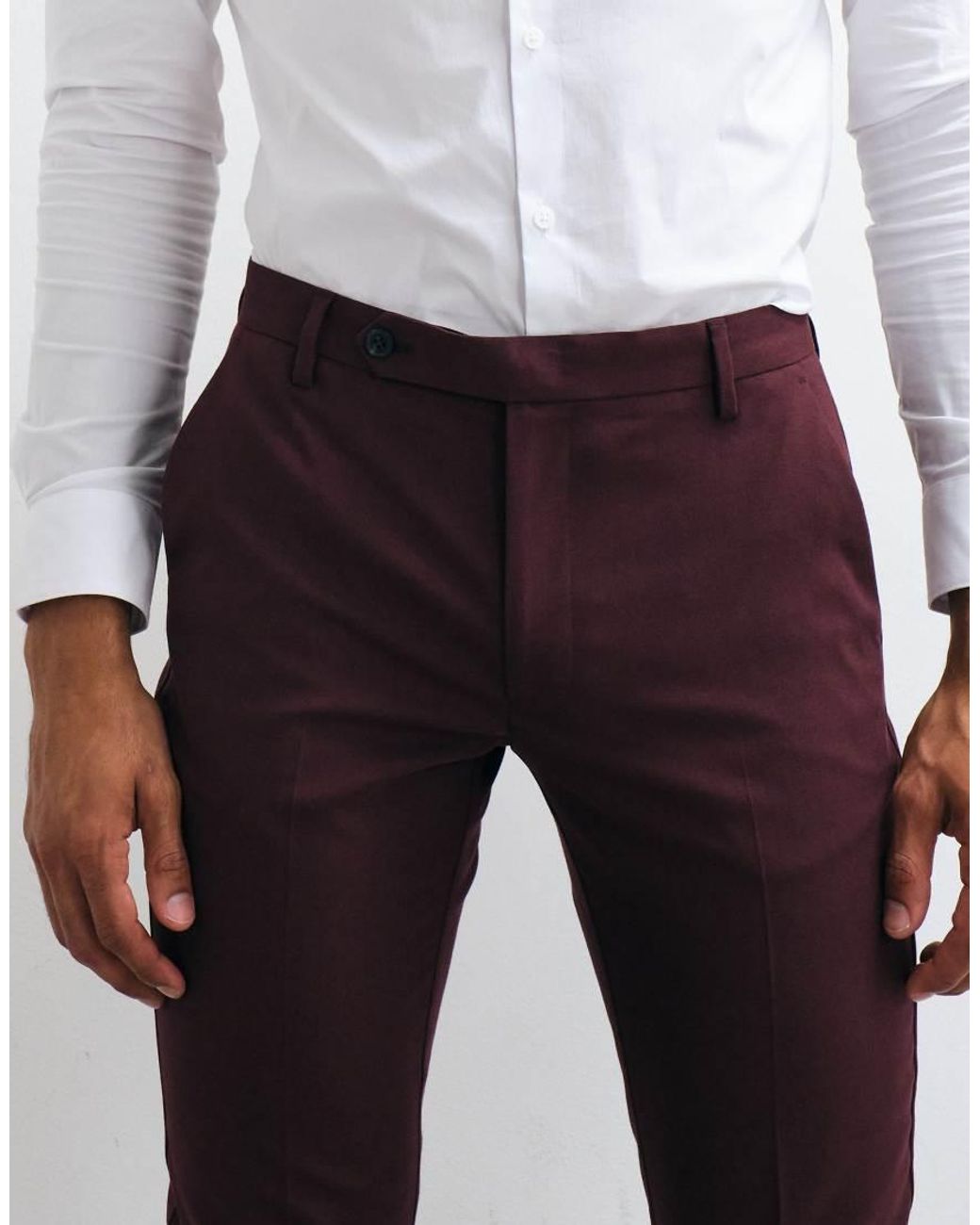 ASOS Red Skinny Suit Trousers for men