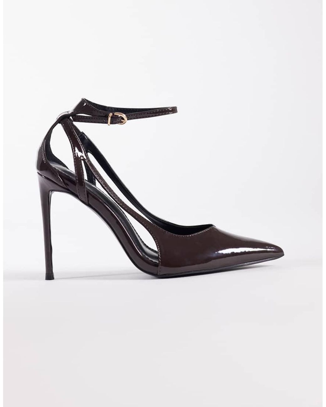 Public Desire White Allegedly Pointed Toe Heeled Pumps