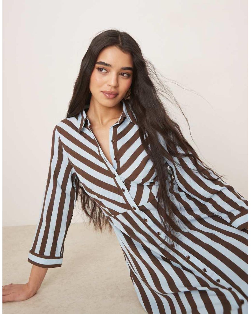 Y.A.S Natural Maxi Shirt Dress