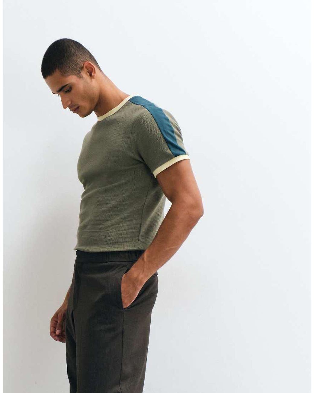 ASOS Green Slim Fit T-shirt for men