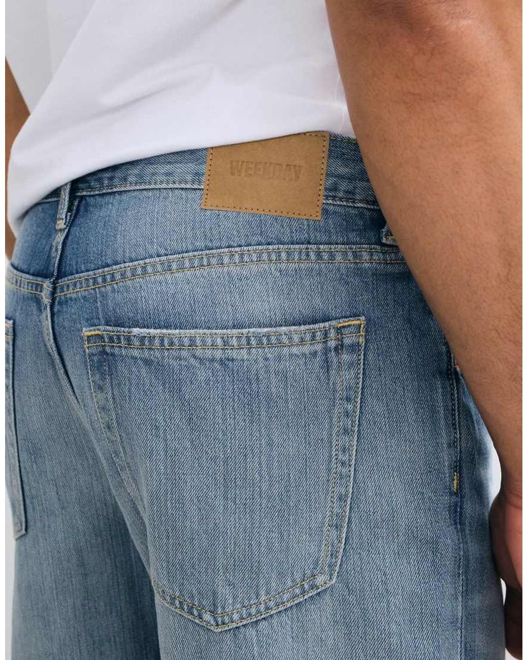 Weekday Blue Mercury Relaxed Fit Bootcut Flare Jeans for men