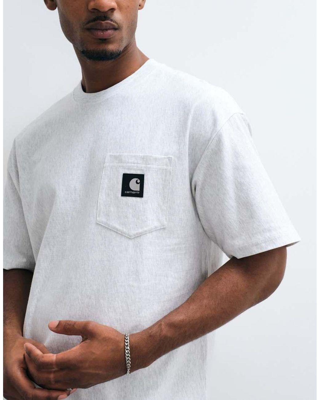 Carhartt White Og Loose Pocket T-shirt for men