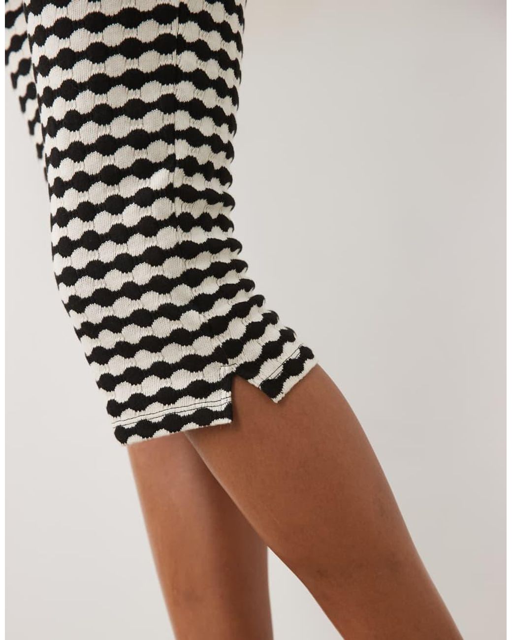 ASOS White Crochet Jersey Capri legging