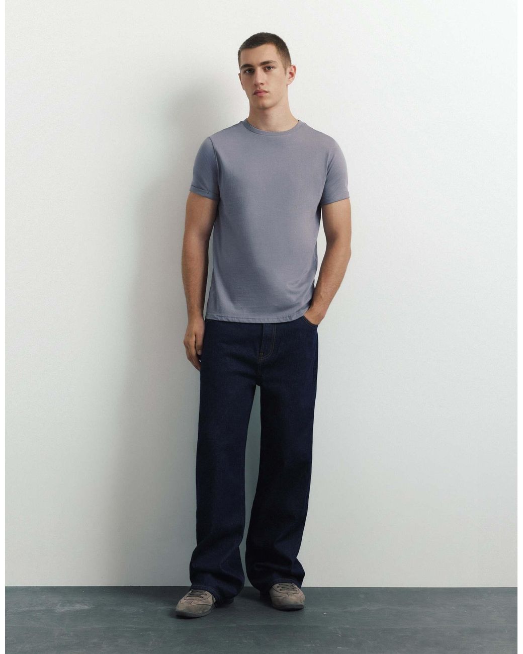Pull&Bear – basic-muskelshirt in Blue für Herren