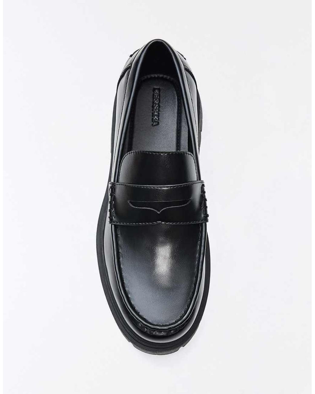 Bershka Blue Penny Loafers for men