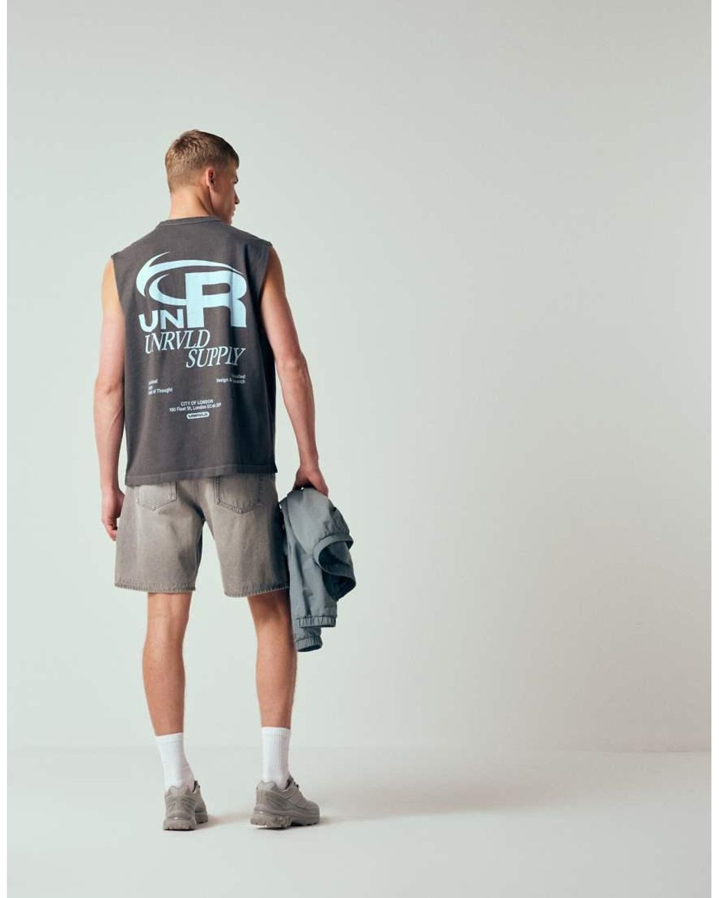 ASOS Green Heavyweight Oversized Tank Text Graphic for men