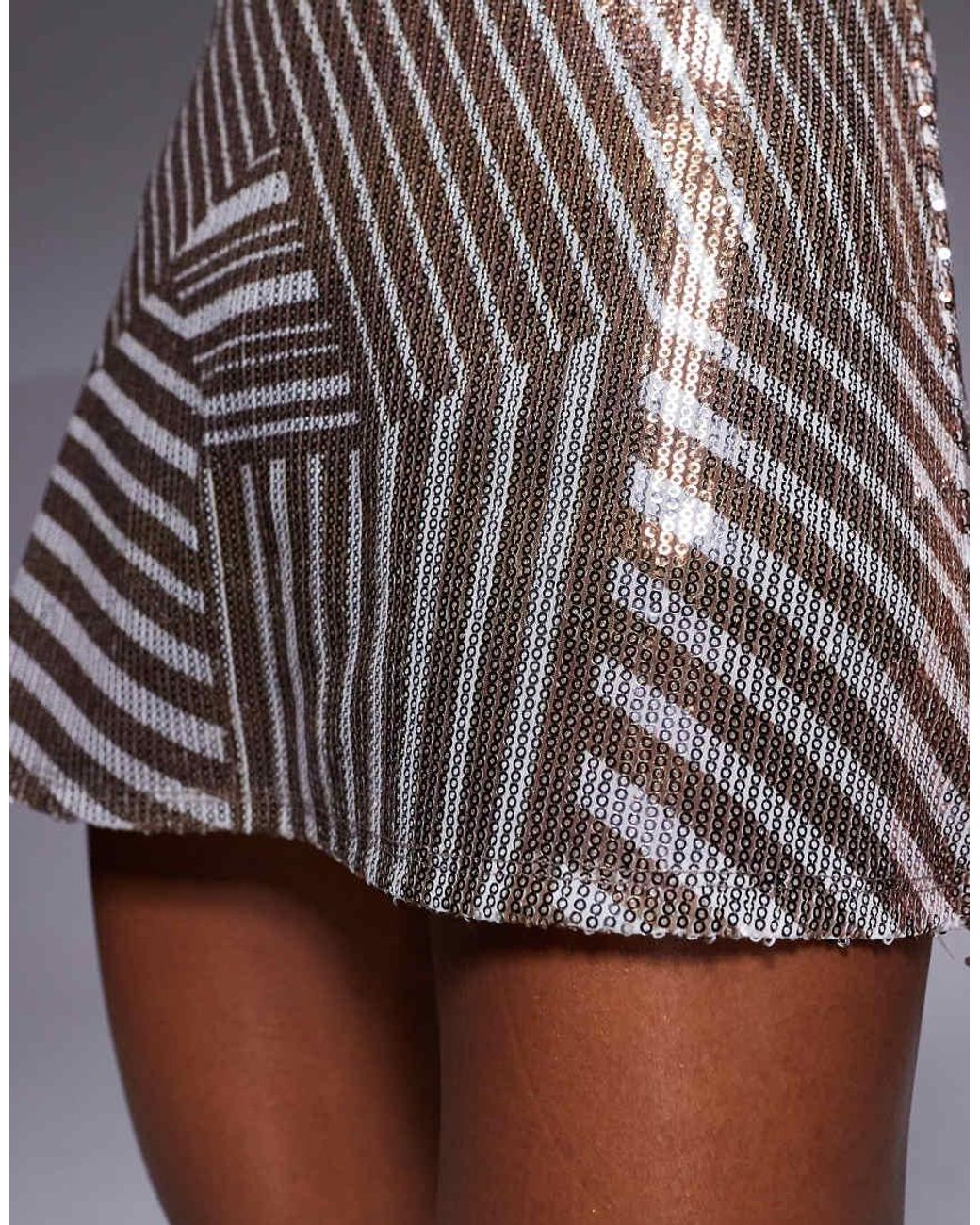 ASOS Blue Sequin Mini Skort