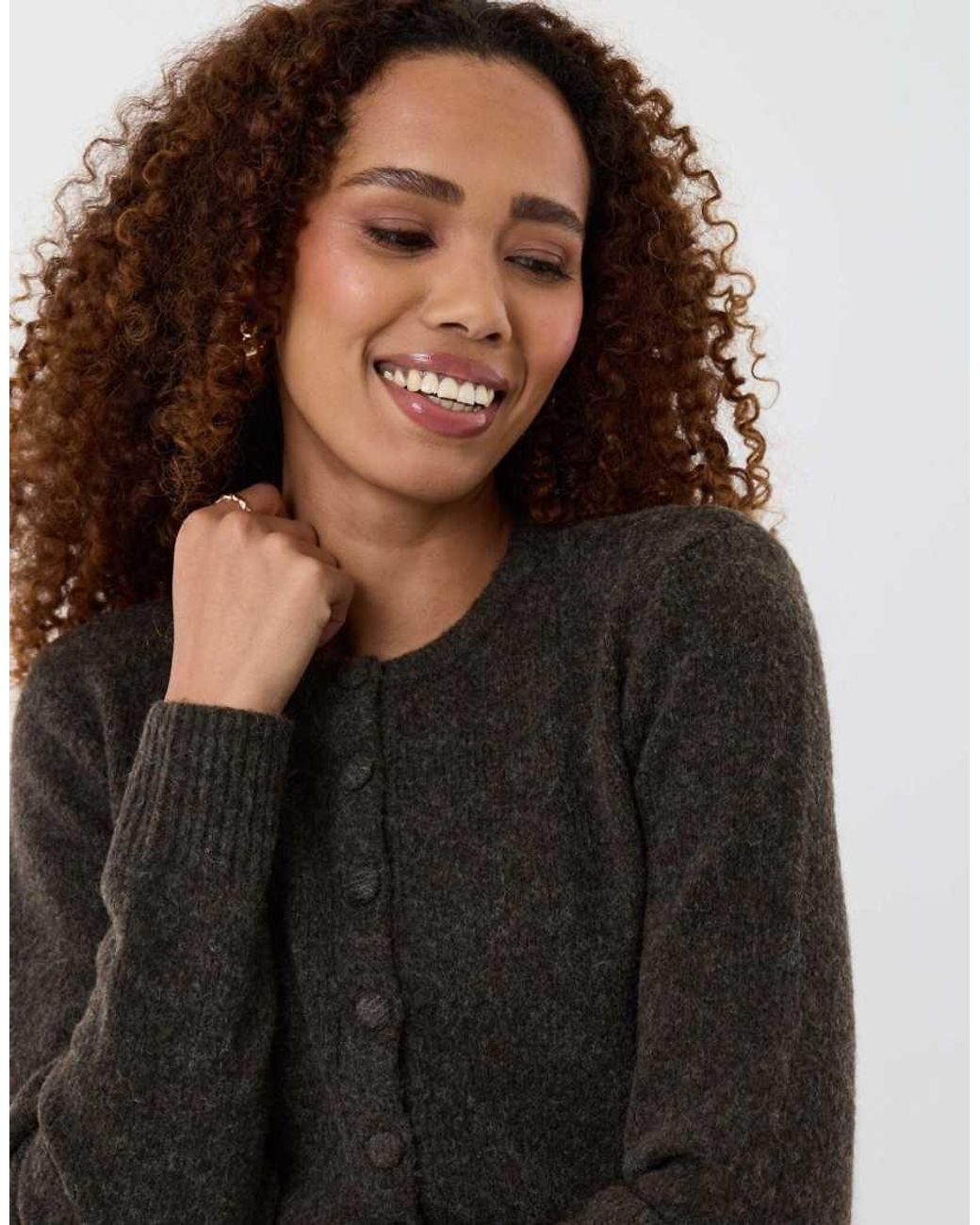 Threadbare Black Knitted Cardigan With Shoulder Pads