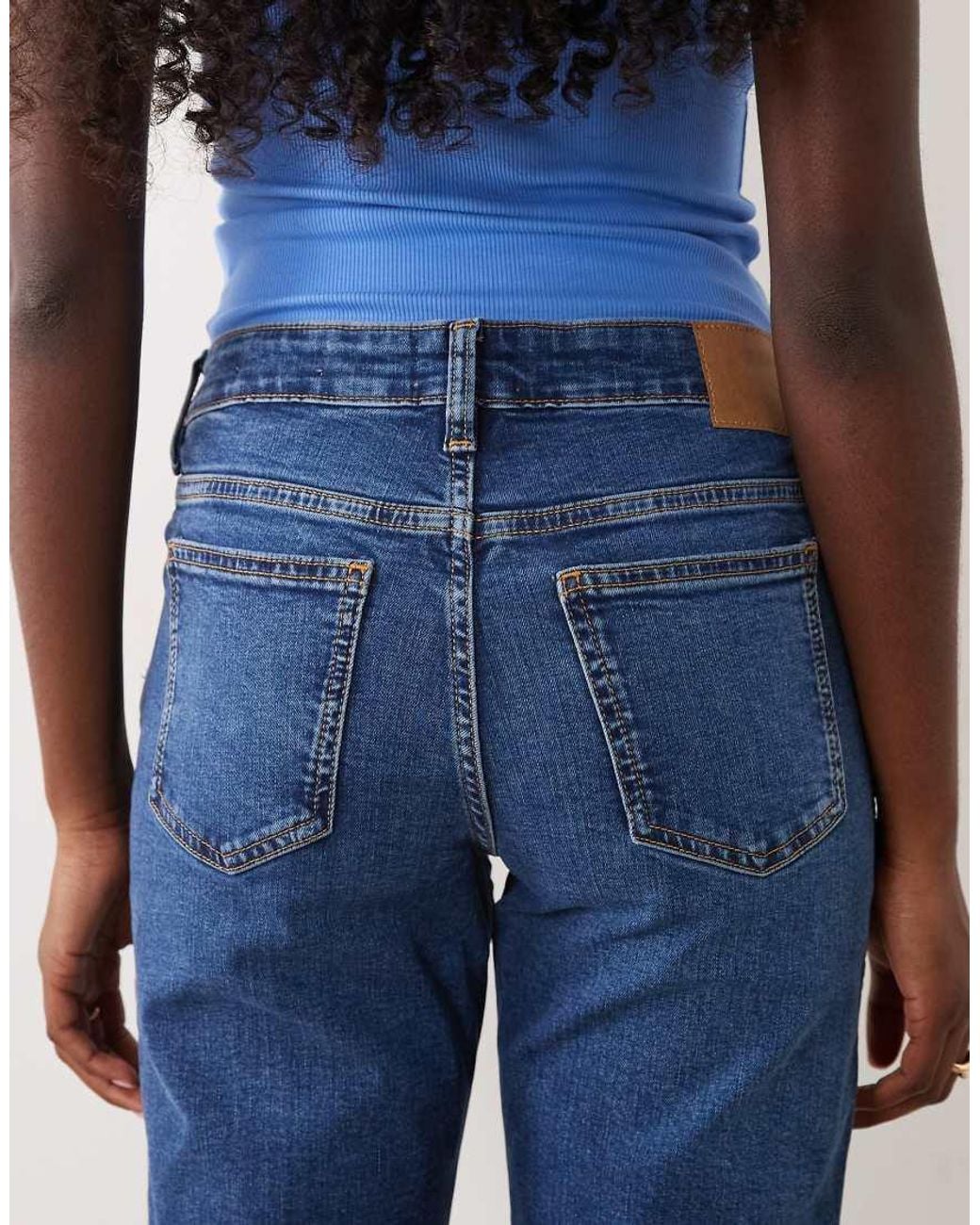 Cotton On Blue Mid Rise Stovepipe Jeans