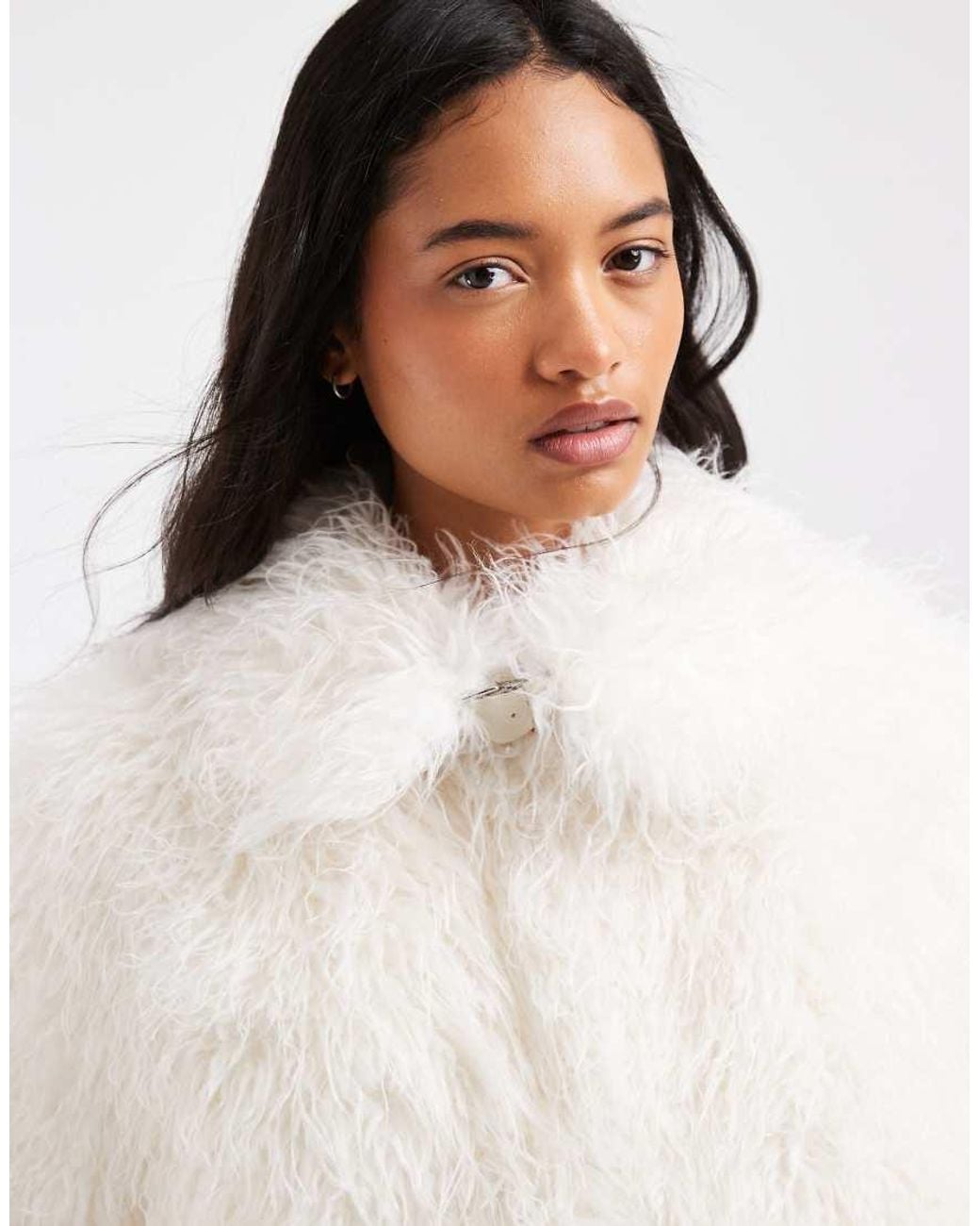 Urbancode White Code Faux Fur Jacket