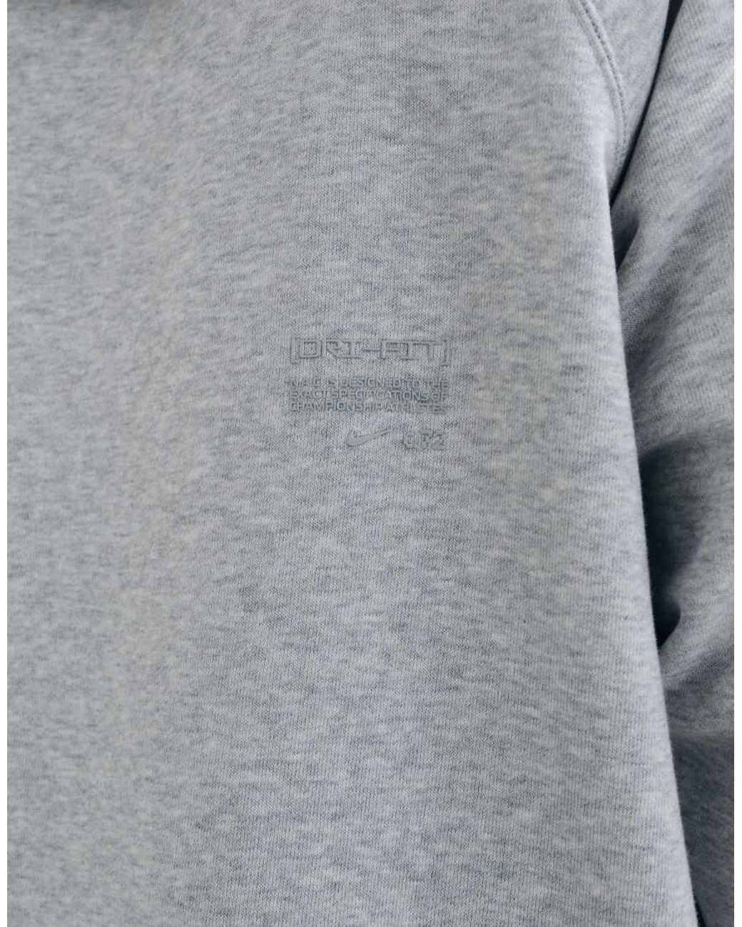 Nike Gray Nac Dri-Fit Hoodie for men