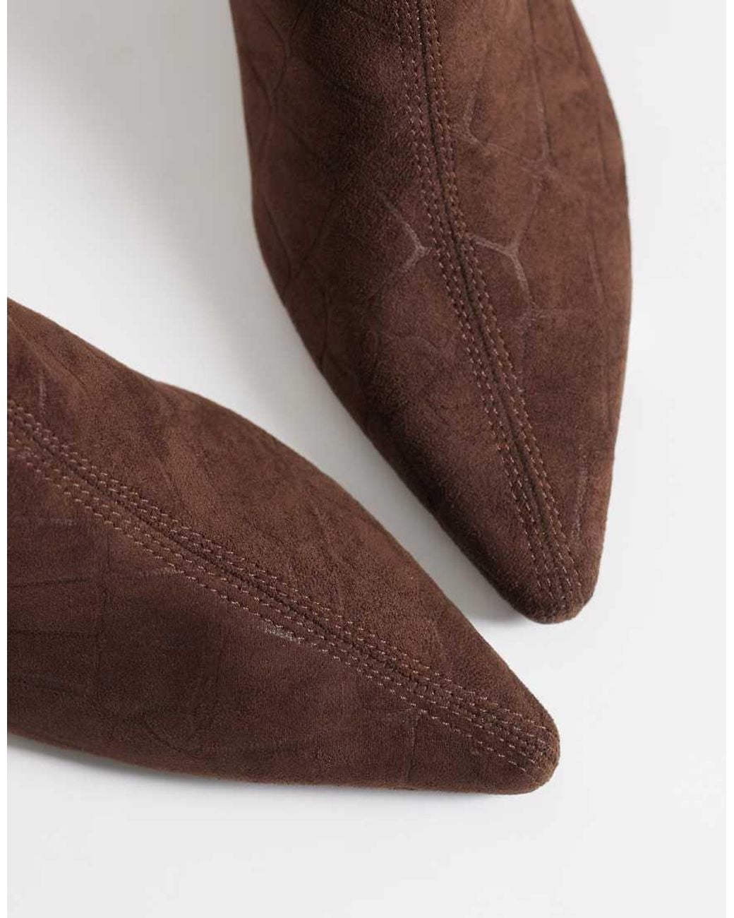 ASOS Brown Rosia Kitten Heel Ankle Boots
