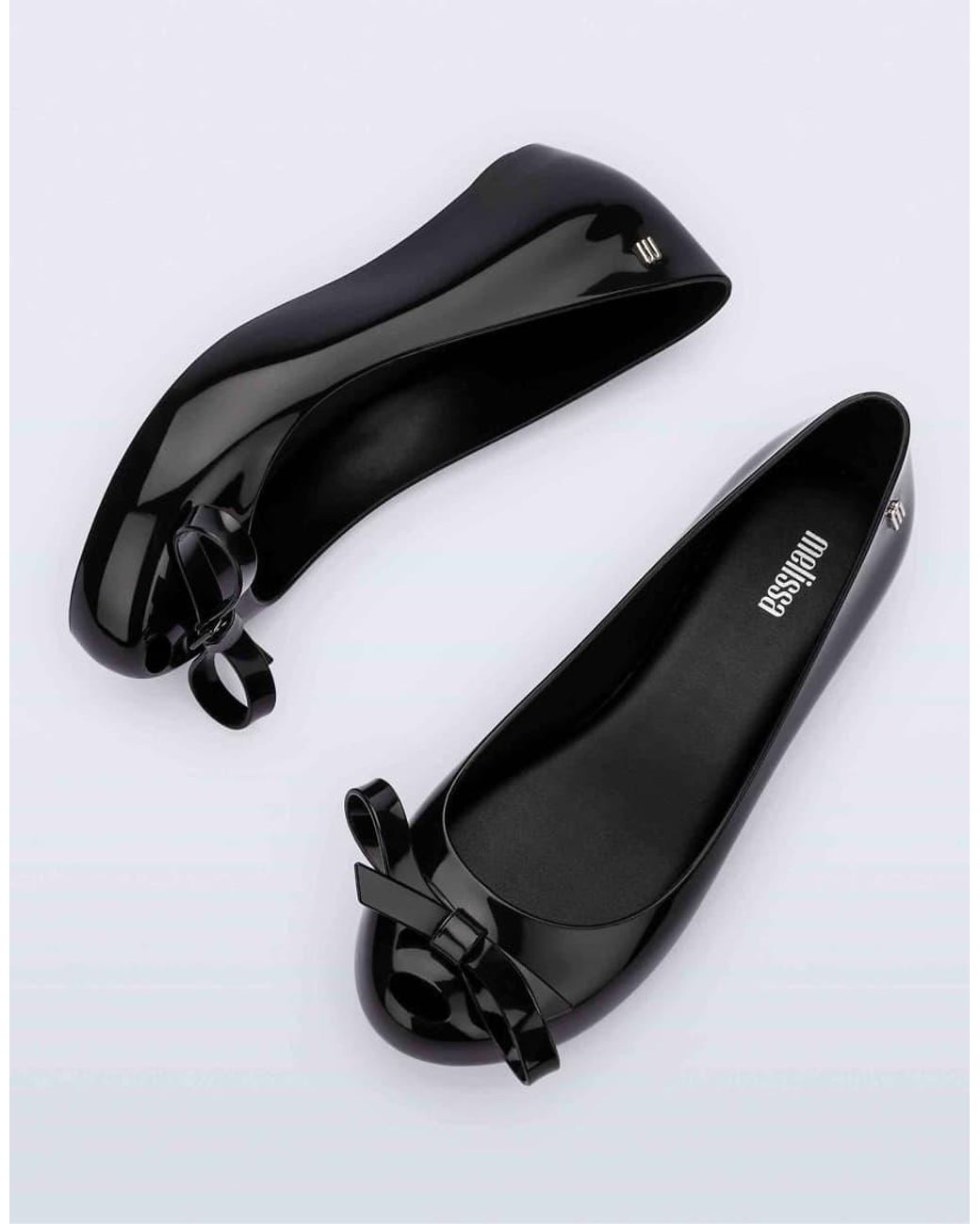 Melissa Black Ultragirl Bow Iii Ballerina Flats