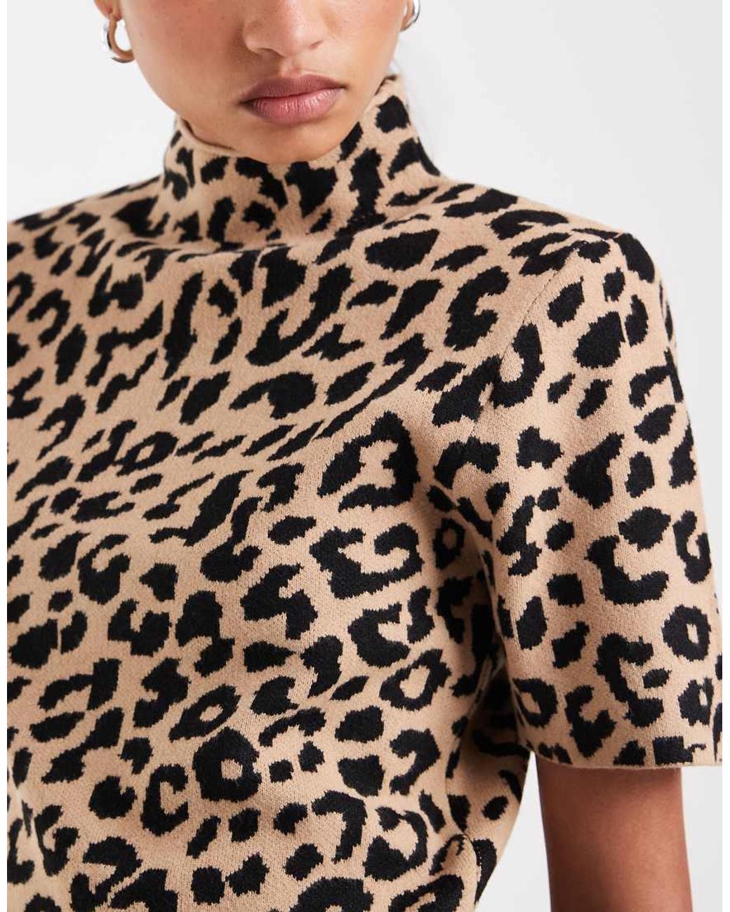 ASOS Black High Neck Shoulder Pad Waisted T-Shirt