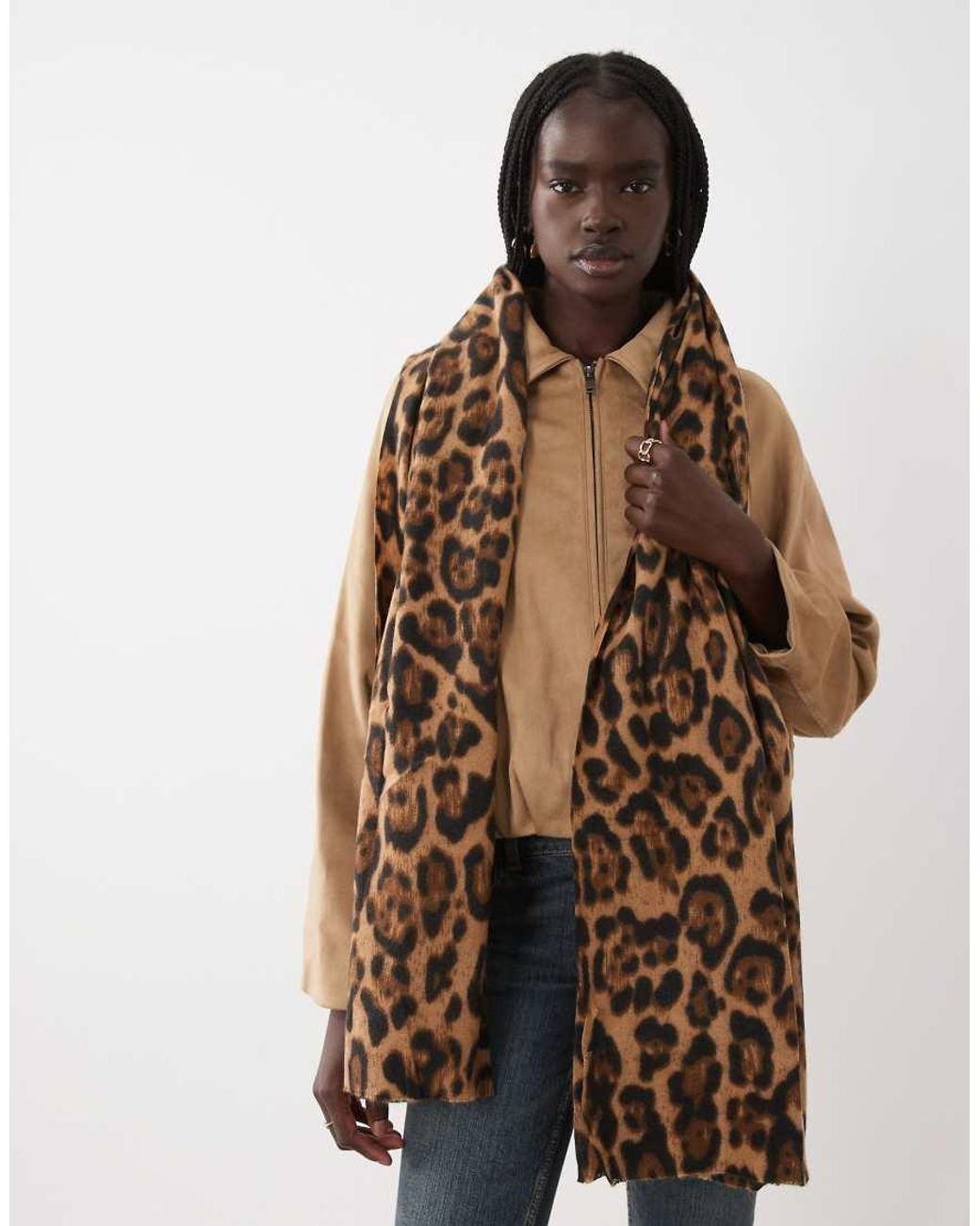 Mango Brown Knitted Scarf