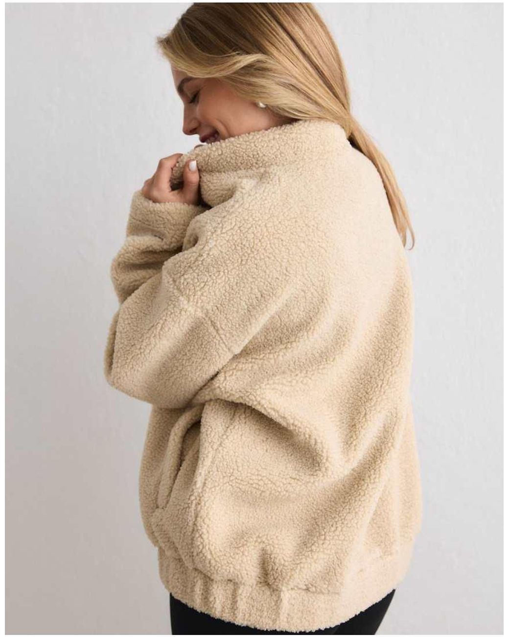 Aim'n Brown Café Au Lait Pile Coach Jacket
