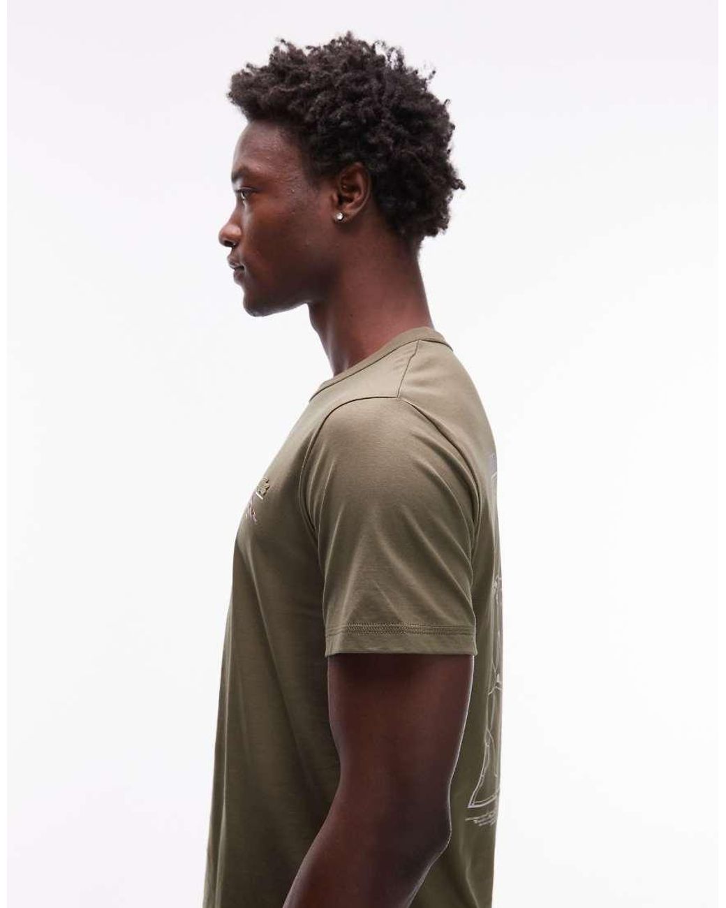 Lacoste Gray Back Graphic T-Shirt for men