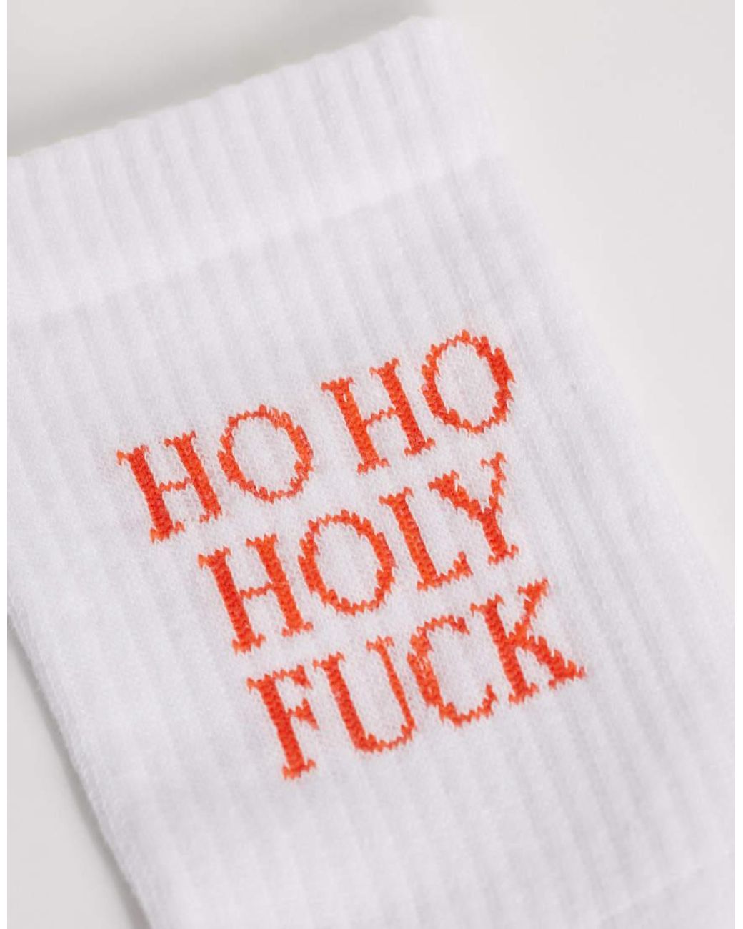 ASOS White Socks With Christmas Swear Word Graphic for men