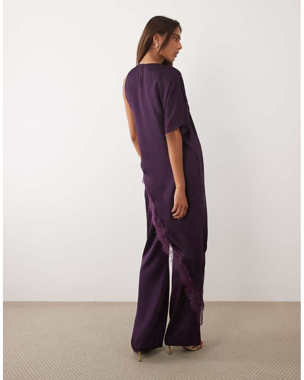 Mango Purple Yazmin Satin Straight Leg Trouser Co-Ord