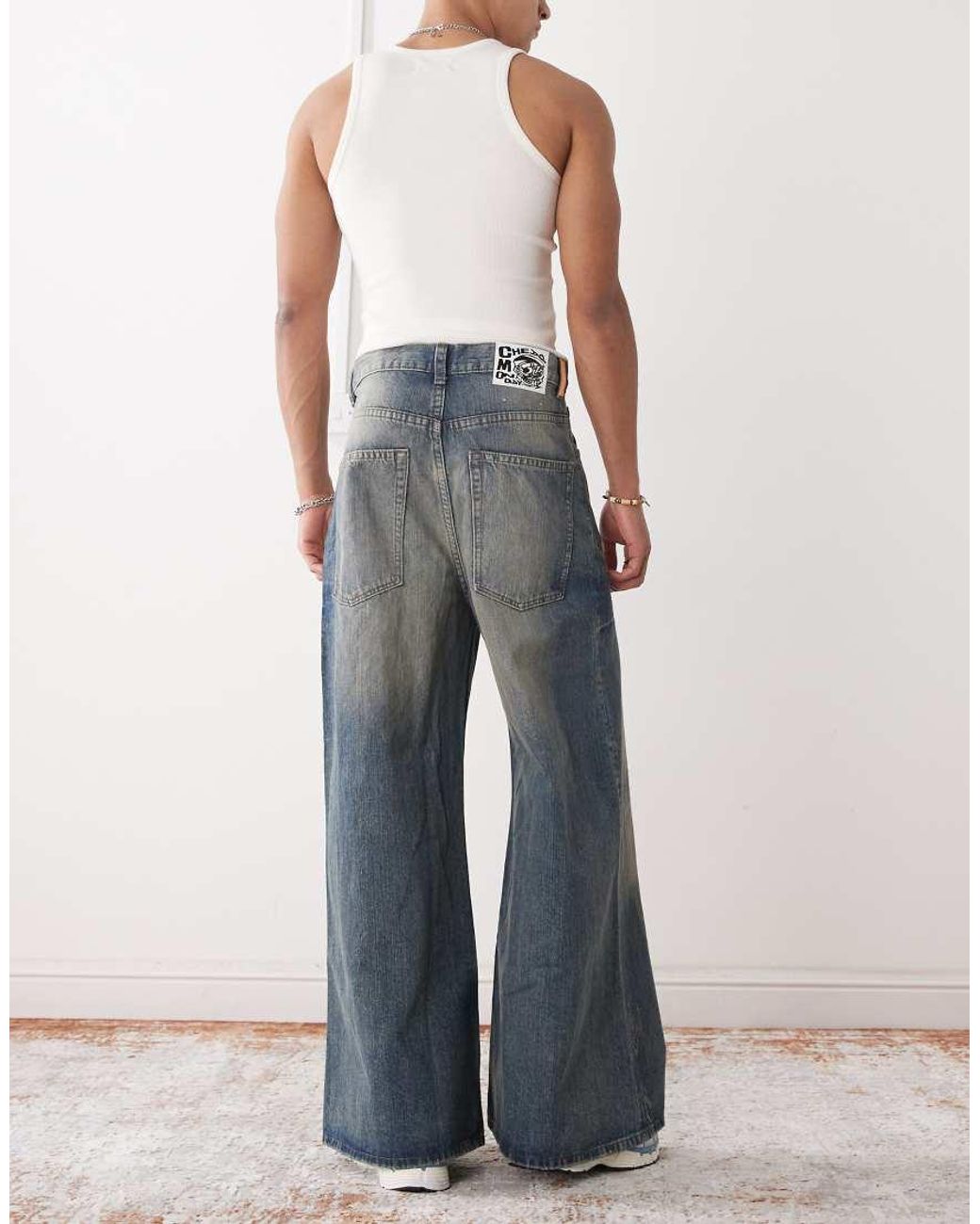 Cheap Monday Multicolor Rad Super Wide Leg Skater Jeans for men