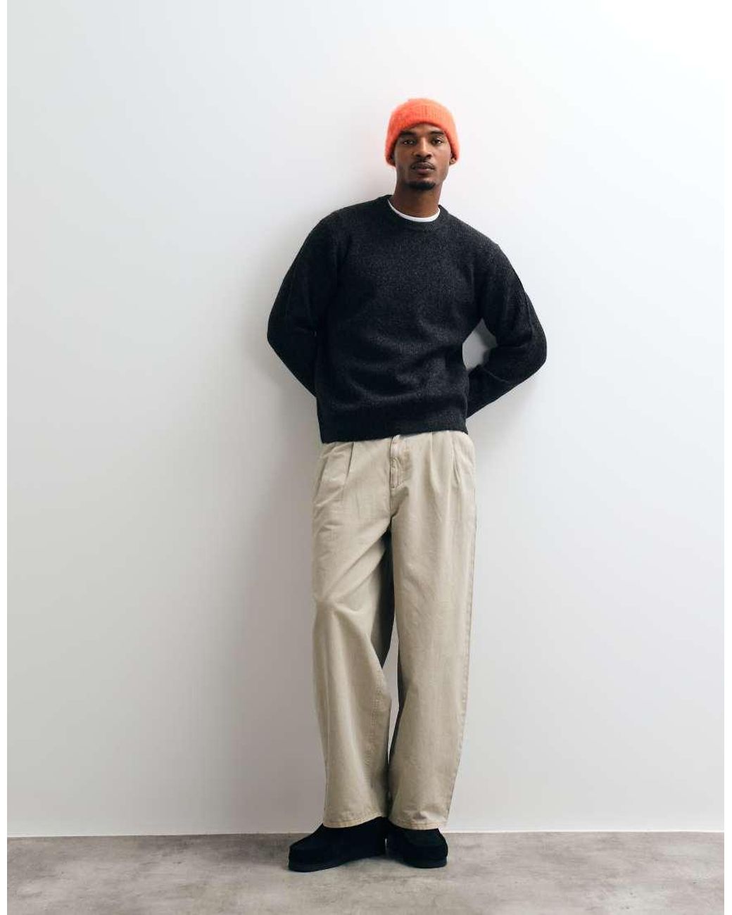 Jack & Jones Oversized Fluffy Trui in het Blue voor heren