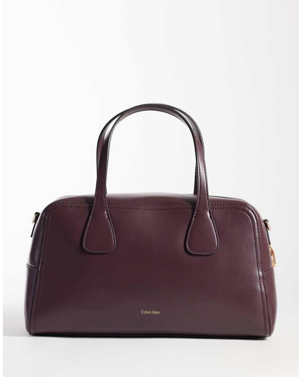 Calvin Klein Purple Shoulder Bag With Strap And Gold Detail
