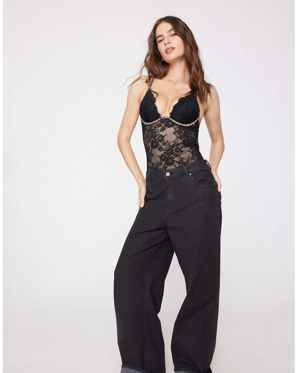 Tezenis Black Jungle Glow Padded Push-Up Body