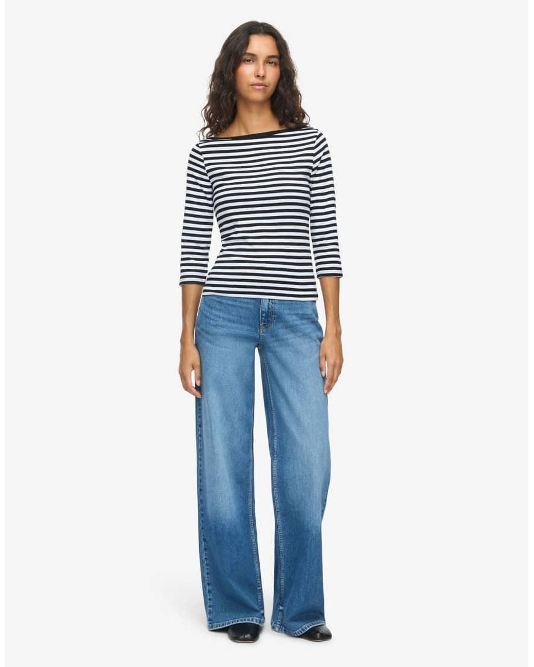Noisy May Blue 3/4 Sleeved Blouse
