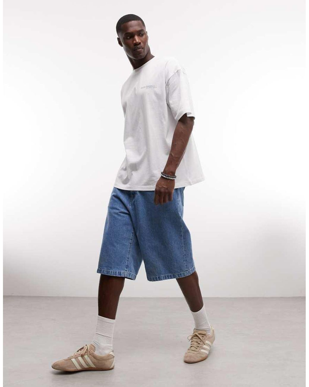 ASOS White Oversized T-Shirt With Text Puff Print for men