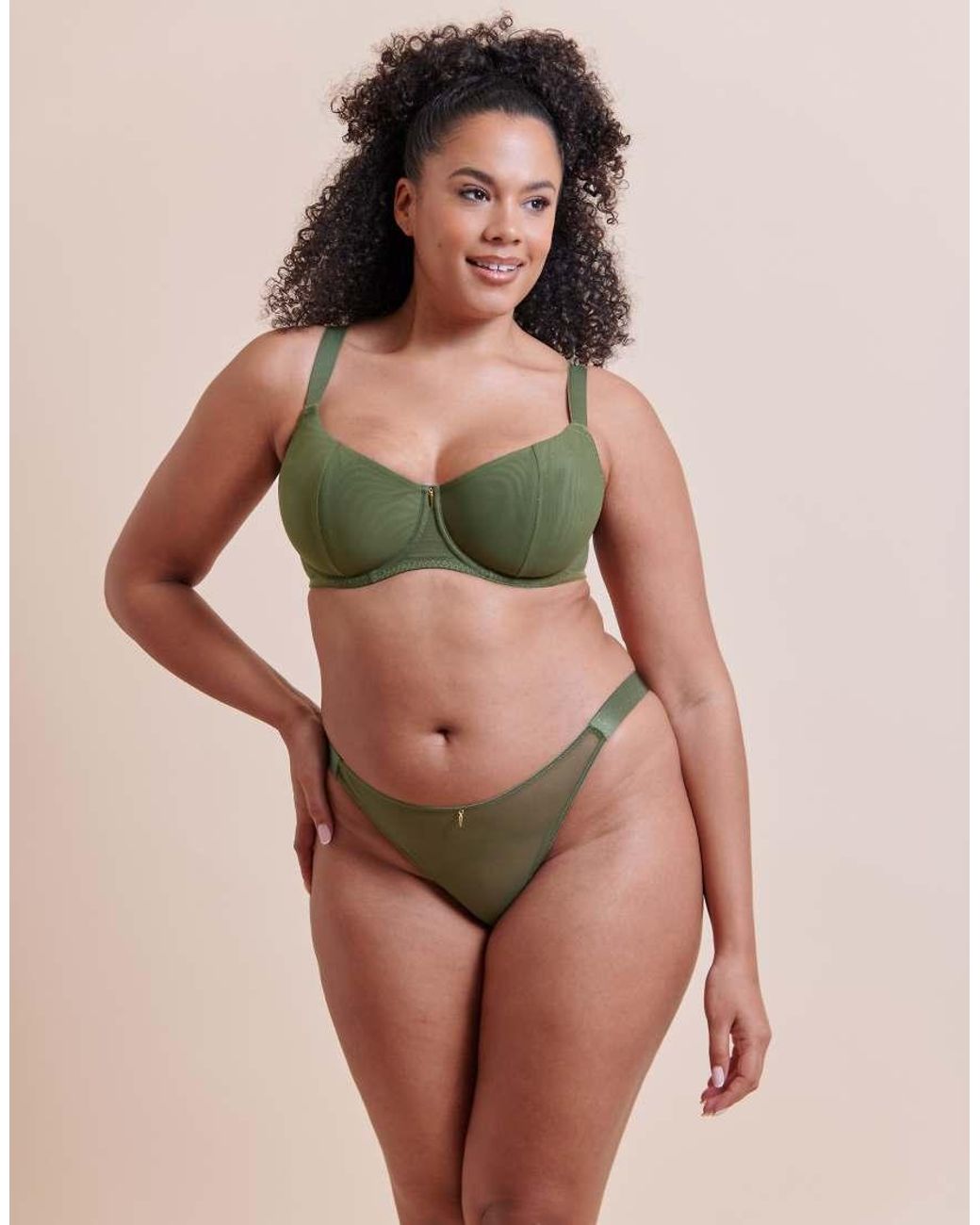 Curvy Kate Green Cool Cat Tanga Fuller Bust