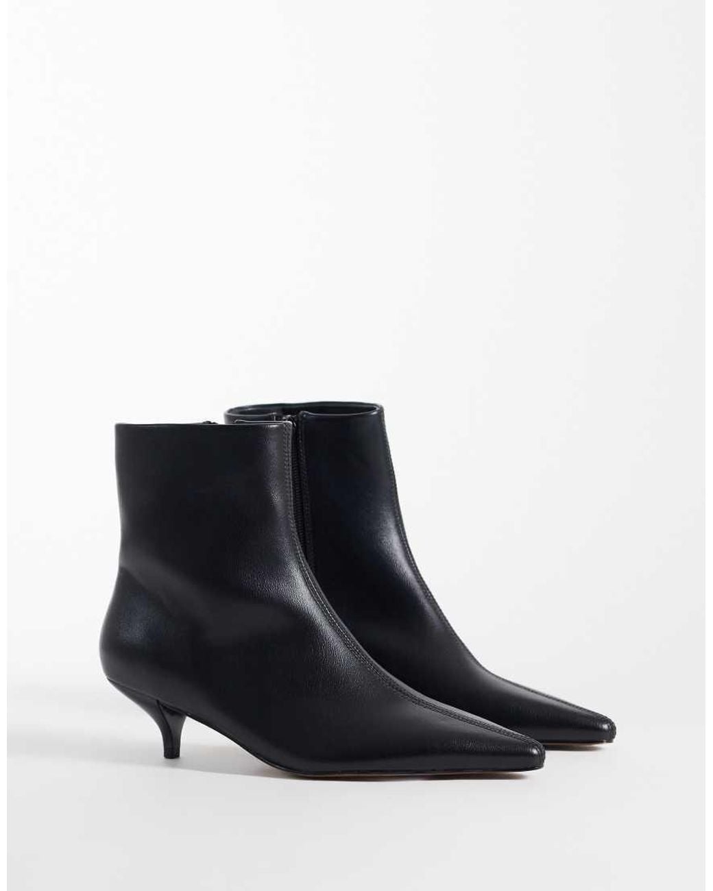 ASOS White Rosia Kitten Heel Ankle Boots