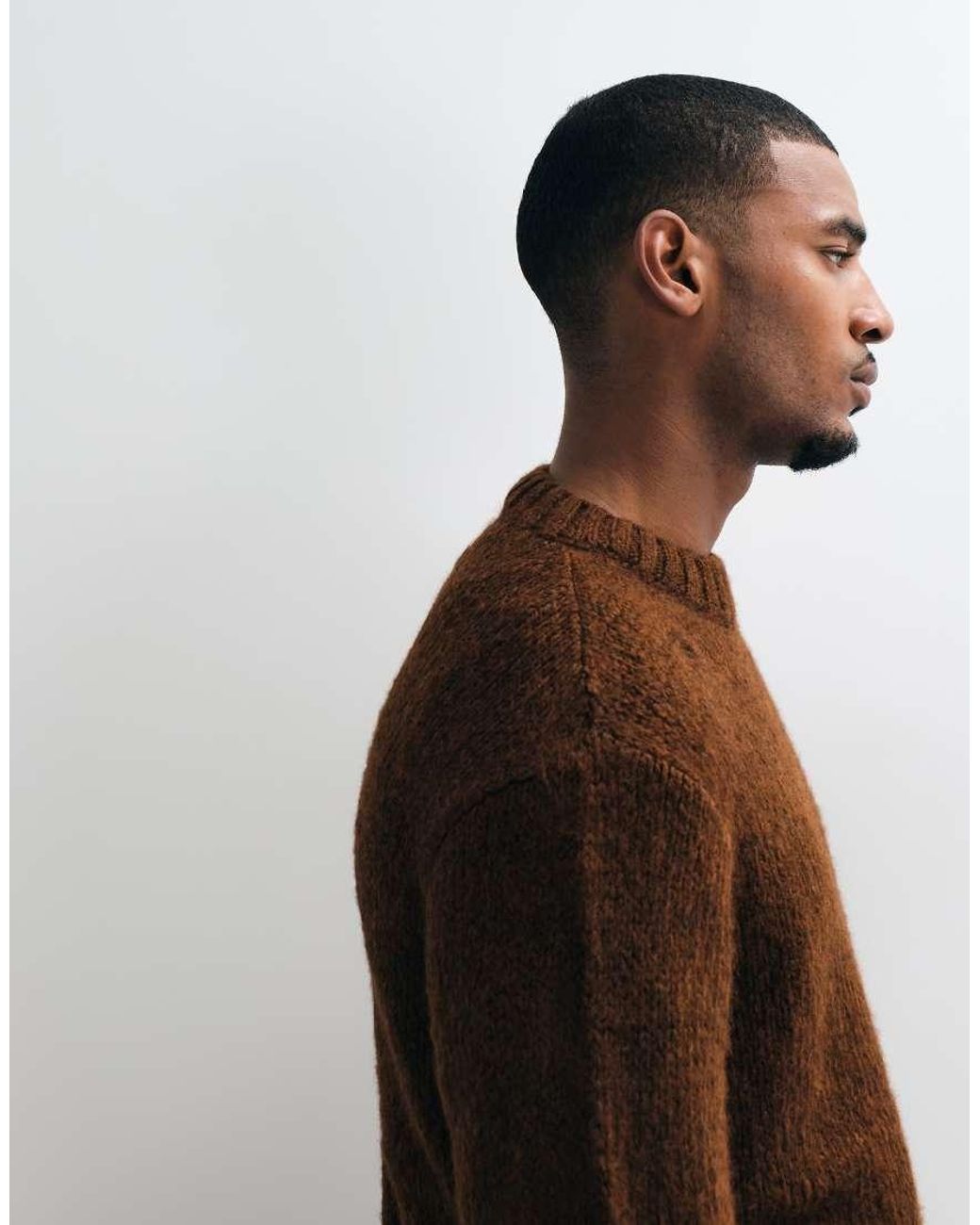 Jack & Jones Brown Oversized Knit Jumper for men