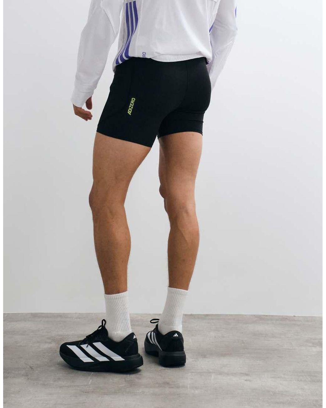 Adidas Originals Blue Adidas Running Adizero Reflective Shorts for men