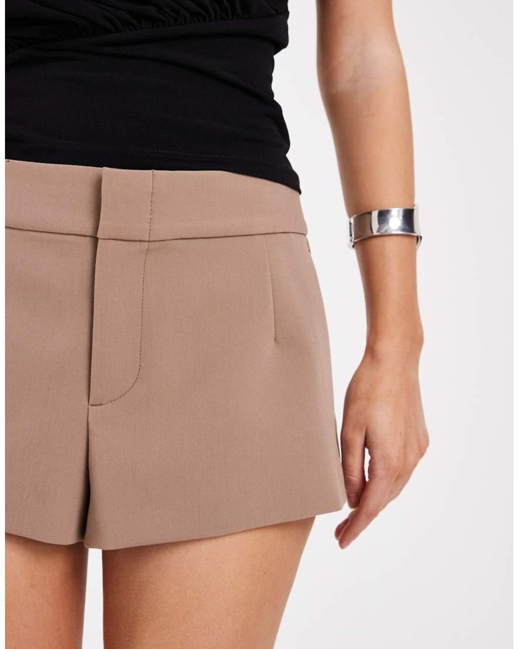 ASOS Black Tailored Low Rise Shorts