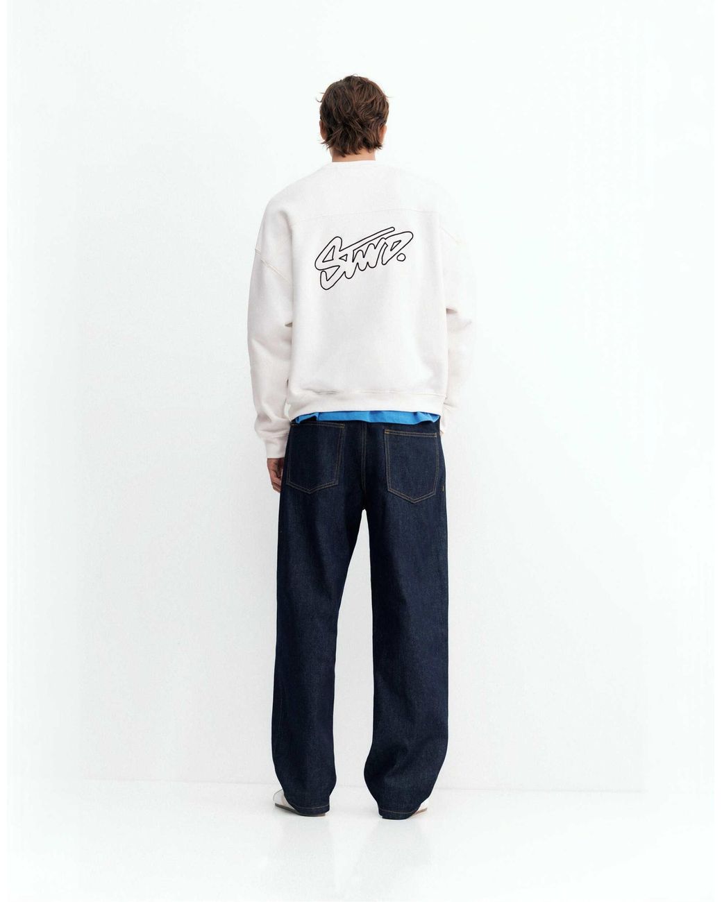 Pull&Bear Boxy sweatshirt in White für Herren