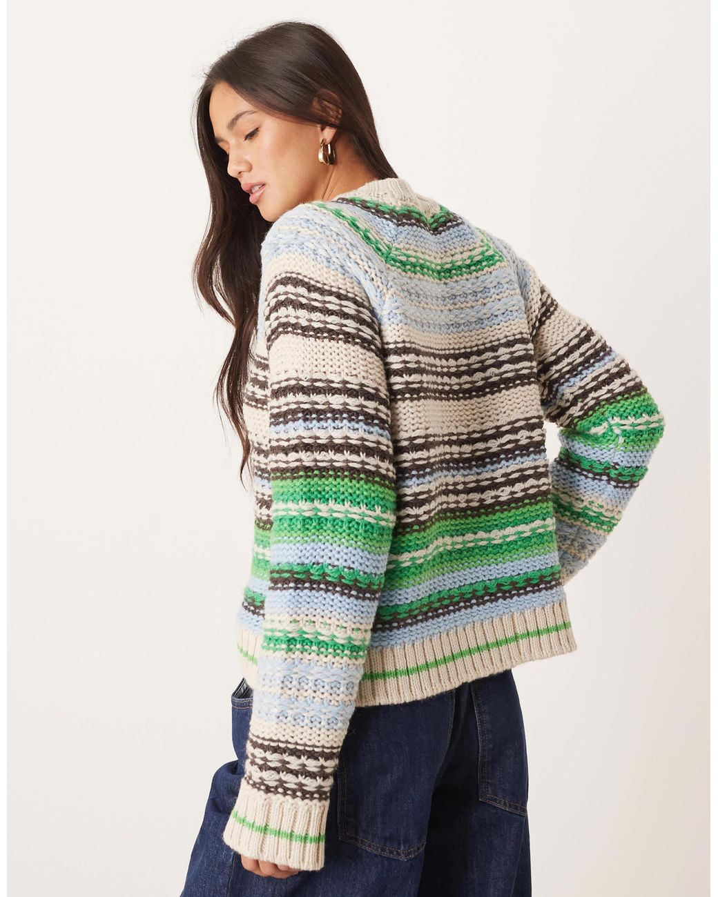 Y.A.S Multicolor – gestreifter strickpullover aus wollmix